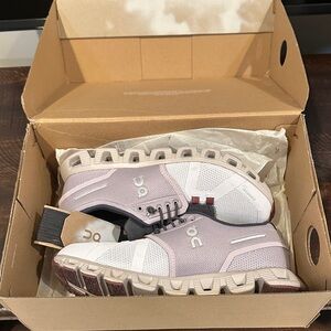 On Running Cloud Sneakers in Lavender and White